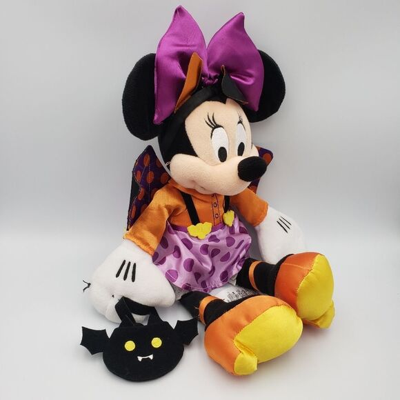 Halloween Minnie Mouse Bat Plush - Disney Store Stuffed Animal 15" - Picture 1 of 13
